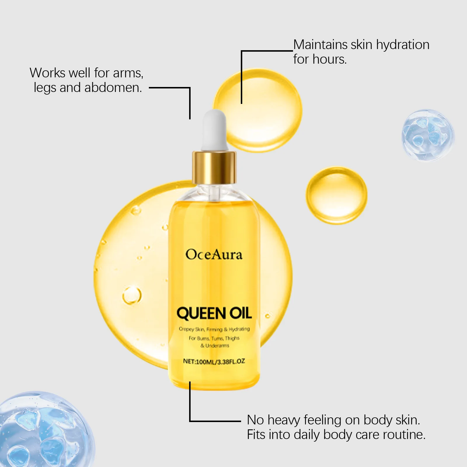 

OCEAURA Skin Moisturize Oil Improve Relaxate Enhance Elasticity Deep Hydrate Exfoliate Relieve dryness Wh-iten Body Nourish Oils