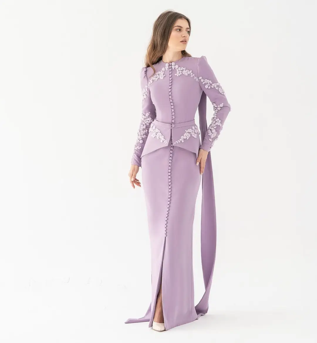 

Бальные платья русалки по индивидуальному заказу, вечерние платья с длинными рукавами и аппликацией, длиной до пола, вечерние платья для торжественных случаев