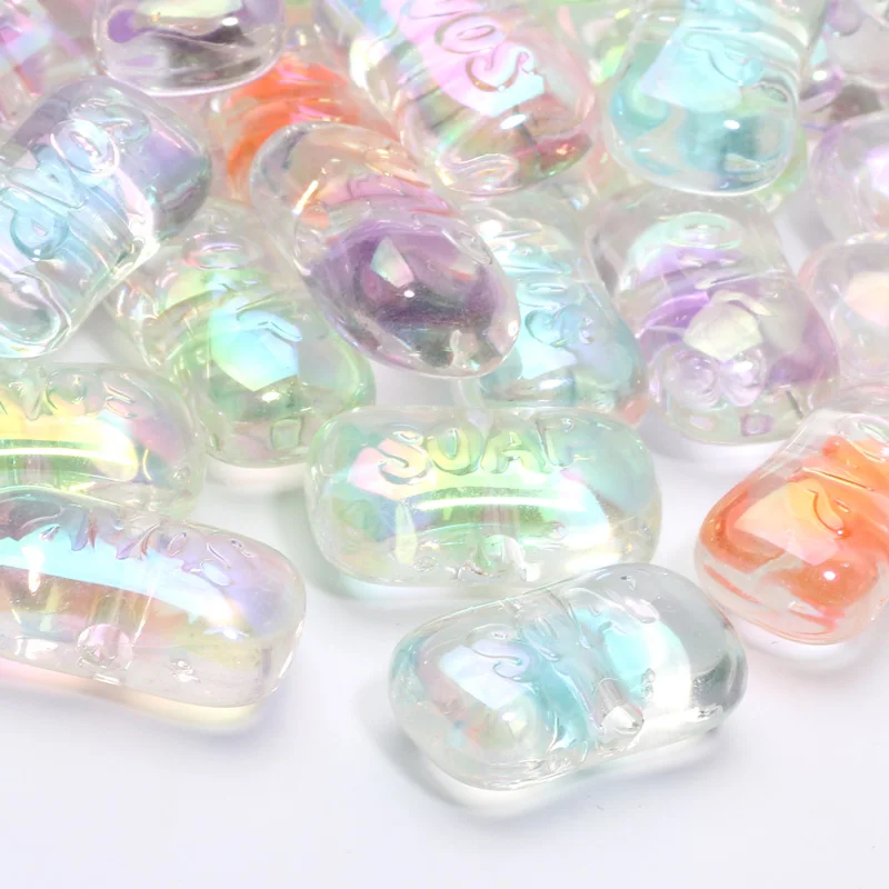 Transparent Acrylic Beads With SOAP Letters Acrylic Necklaces Bracelets Charm Beads For Jewelry Making DIY Handmade Accessories