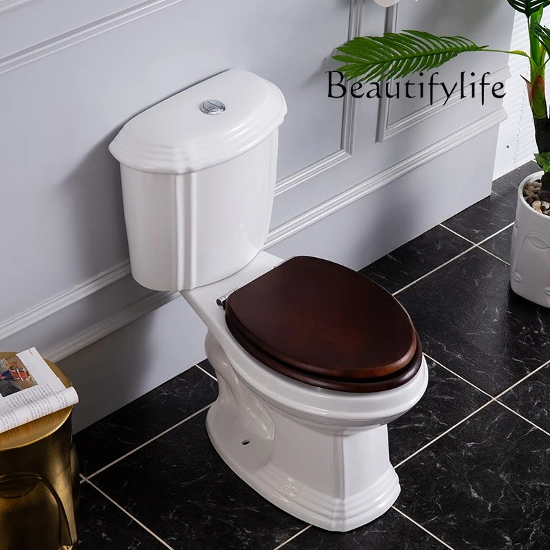 

Bathroom split toilet classical solid wood classic modeling American style siphon pit distance 305