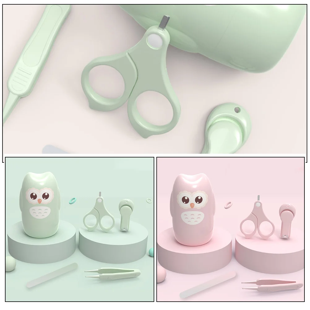 

2 комплекта, детский набор для ногтей, кусачки для ногтей для новорожденных, ножницы, пилочка, безопасная обрезка, легкий чехол, детский маникюрный набор