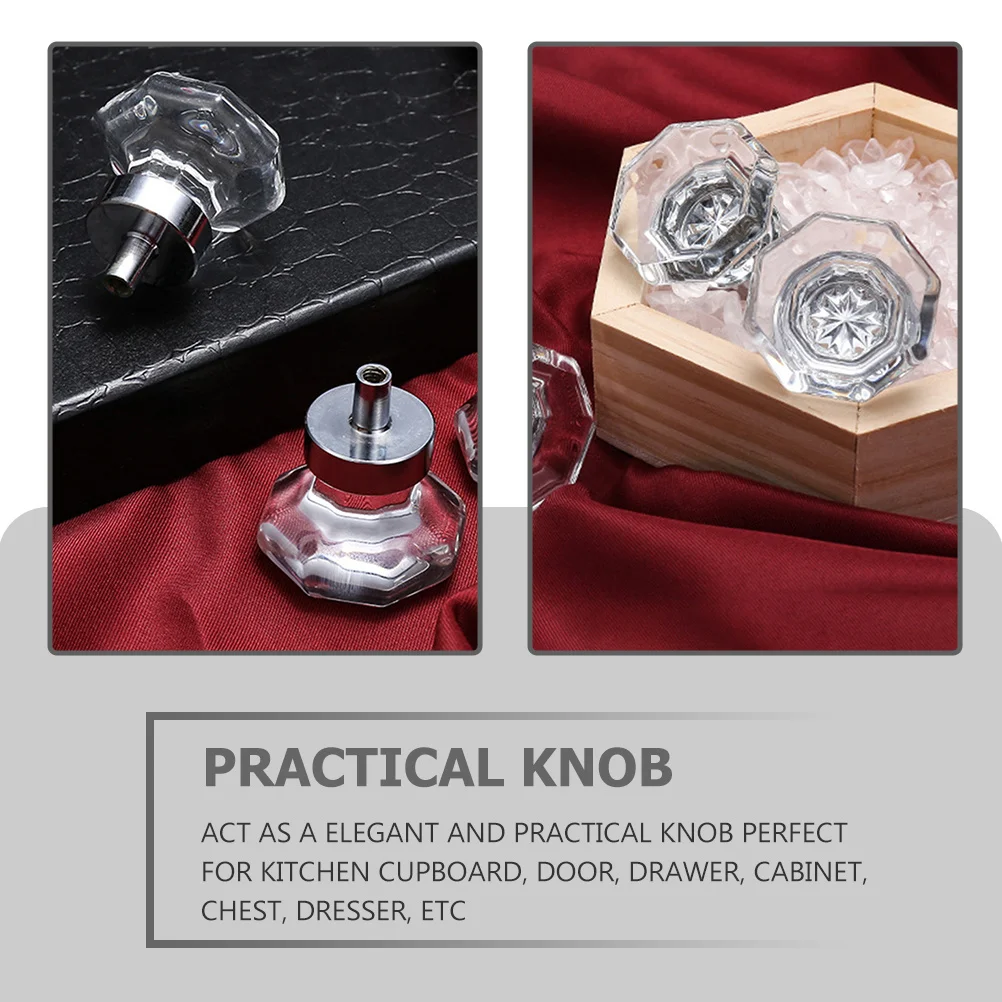

2Pcs Crystal Zinc Alloy Cabinet Knobs Durable Retro Style Door Handles Drawer Handle Replacement Home Decor Parts
