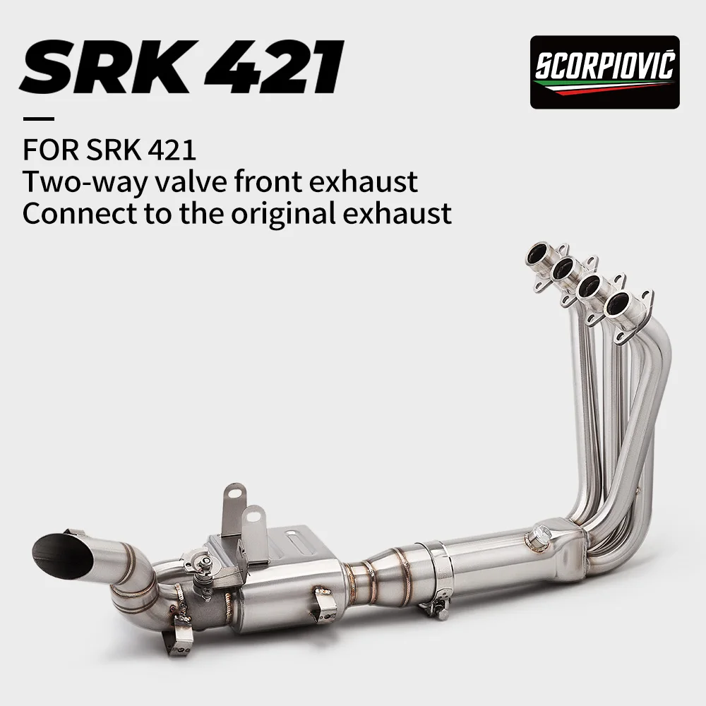

Motorcycle Exhaust Escape For QJMOTOR QJ421 SRK421 Front Link Pipe Connect Original Muffler