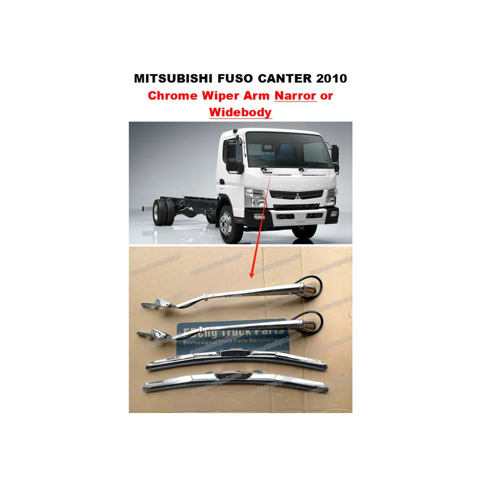 FDONG 1 Set 4 PCS Chrome Wiper Arm Narror or Widebody for MITSUBISHI FUSO CANTER 2010