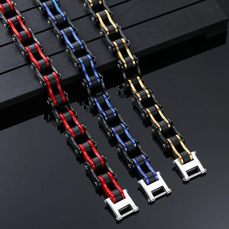 Punk Rock Biker 316L Rvs Heren Armband Mode-sieraden Fiets Ketting Sieraden Pulsera Hombre Acero Inoxidable