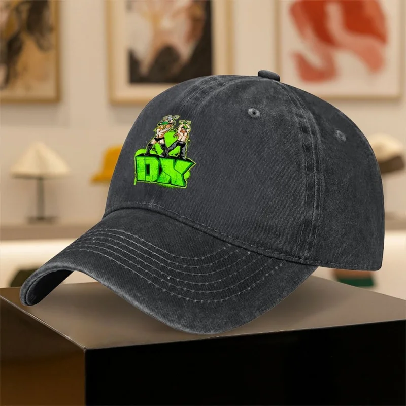 Vintage DX Double Wrestling Figure Printed Baseball Cap for Men and Women