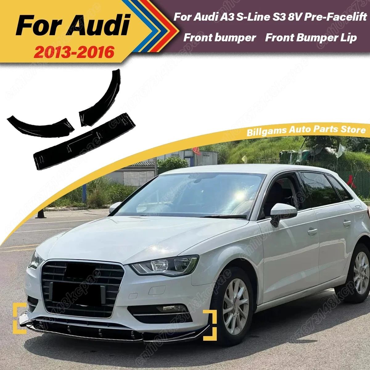 

For Audi A3 S-Line S3 8V-Facelift 2013 2014 2015 2016 Automobile Front Bumper Spoiler Board Diffuser Decorative Accessories Kit
