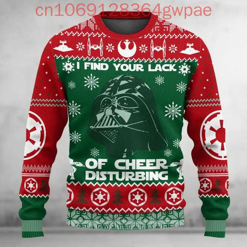 Disney Christmas Darth Vader Ugly Sweater Xmas Men Women Sweater I Find Your Lack Of Cheer Disturbing Sweater Movie