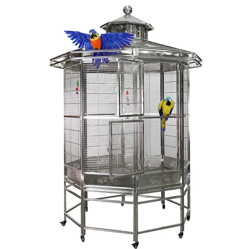 Outdoor Extra Large Luxury Spacious Corner Design Flight Bird Parrot Cage for Cockatiel Parakeet Budgies Parrot for Sale