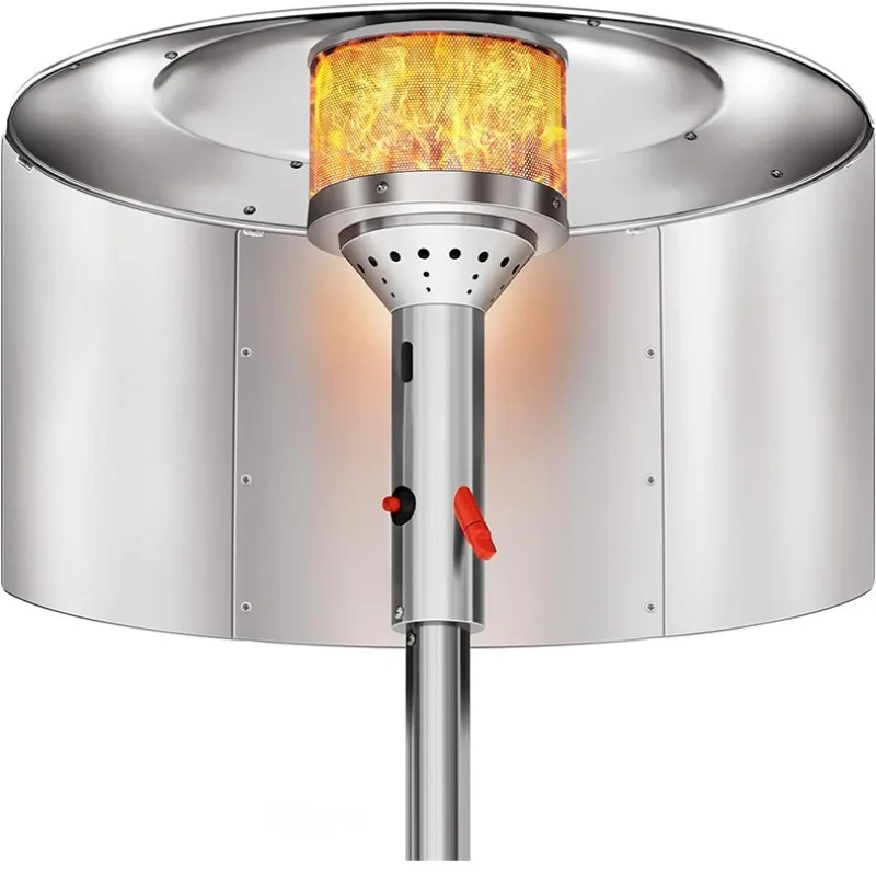 Universal Adjustable Heater Reflector Heat Focusing Shield for Round Natural Gas and Propane Patio Heater Accessories