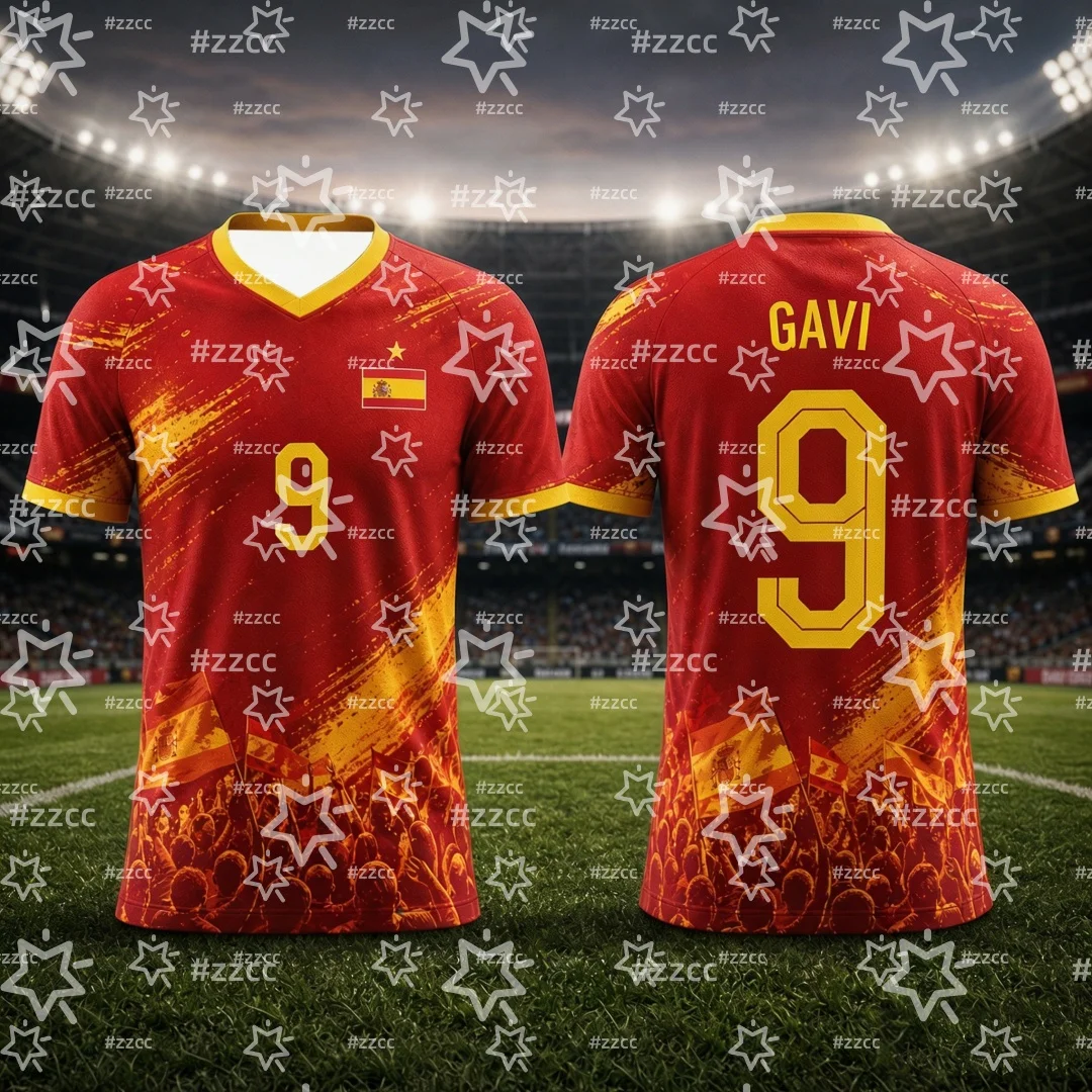 2026 Spanien Fan-Geschenke Lamine Yamal Nr. 19 Fußballtrikot Sommer Sport Herren T-Shirt Kinderbekleidung Tee Y2k Damen ﻿ – Detail 4