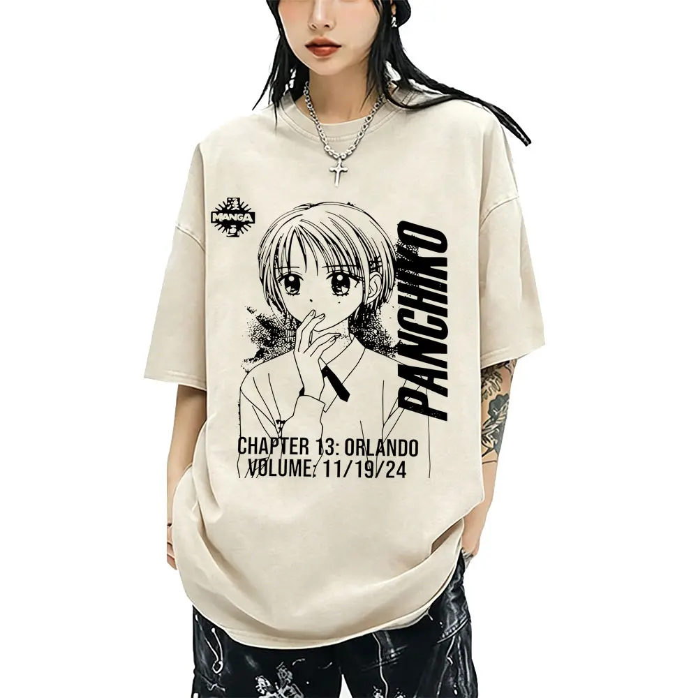 

Washed Vintage Rock Band Panchiko DEATHMETAL Album Graphic T-shirt Men Women Retro Gothic Casual T-shirts Male Oversized T Shirt