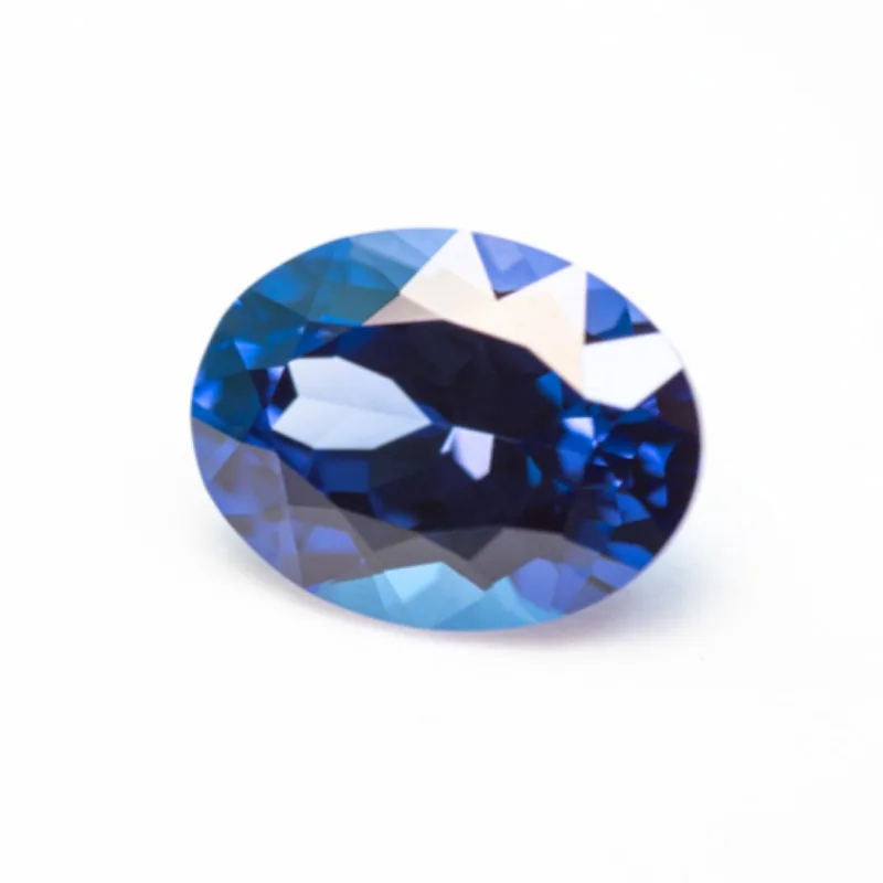 Lab Grown Sapphire Royal Blue Color  Oval Cut Top Quality Pendant Gemstones for Charms Jewelry Making Selectable AGL Certificate