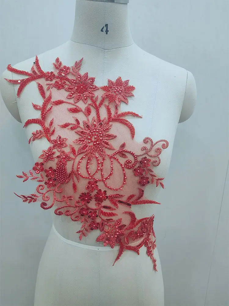 

12 цветов, мягкая кружевная ткань с аппликацией для свадебных и вечерних платьев, тюль с пайетками и бисером, материал для рукоделия и отделки одежды