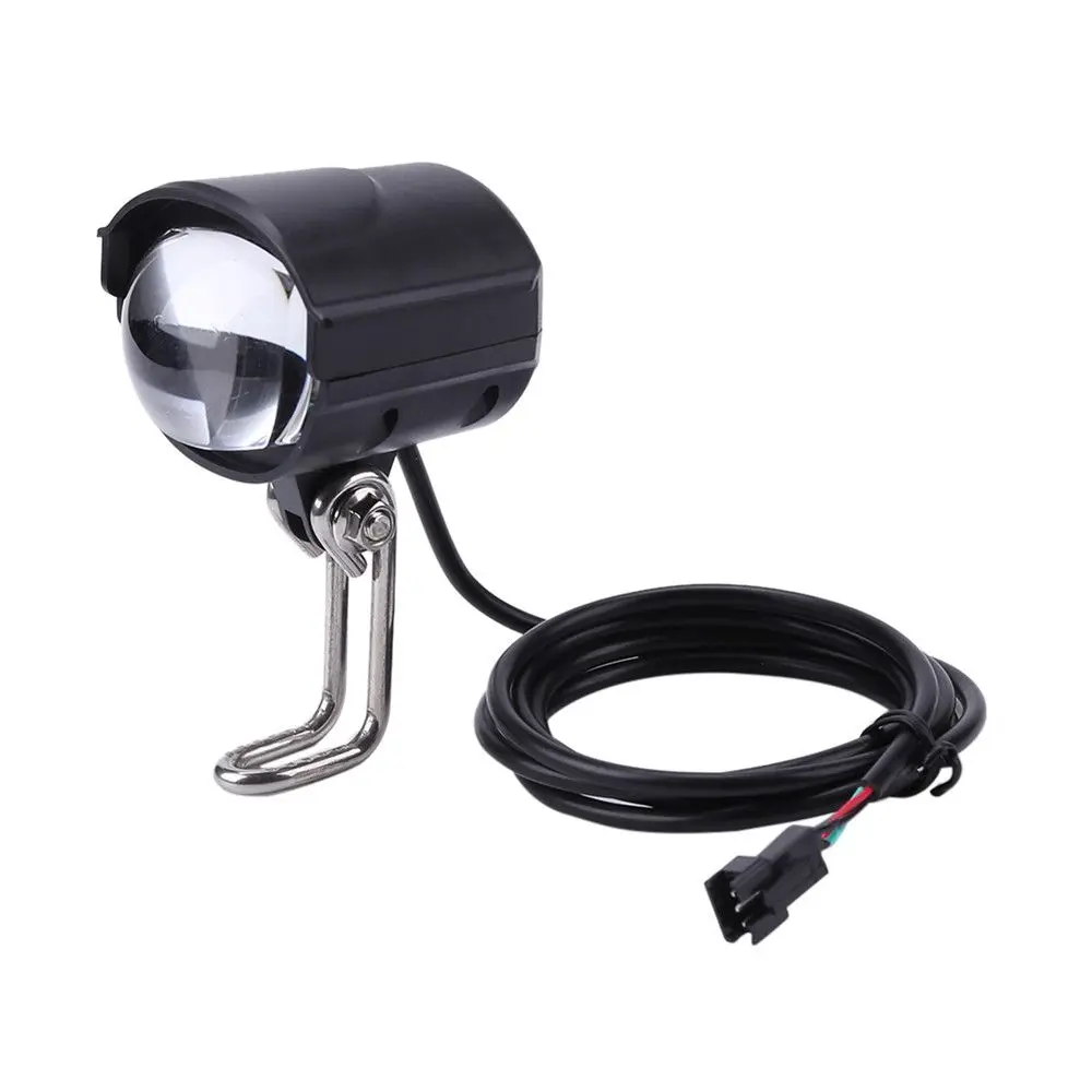 LED Super Bright พร้อมฮอร์น E-BIKE Light Handlebar โคมไฟด้านหน้าไฟฟ้าสกู๊ตเตอร์ไฟหน้า