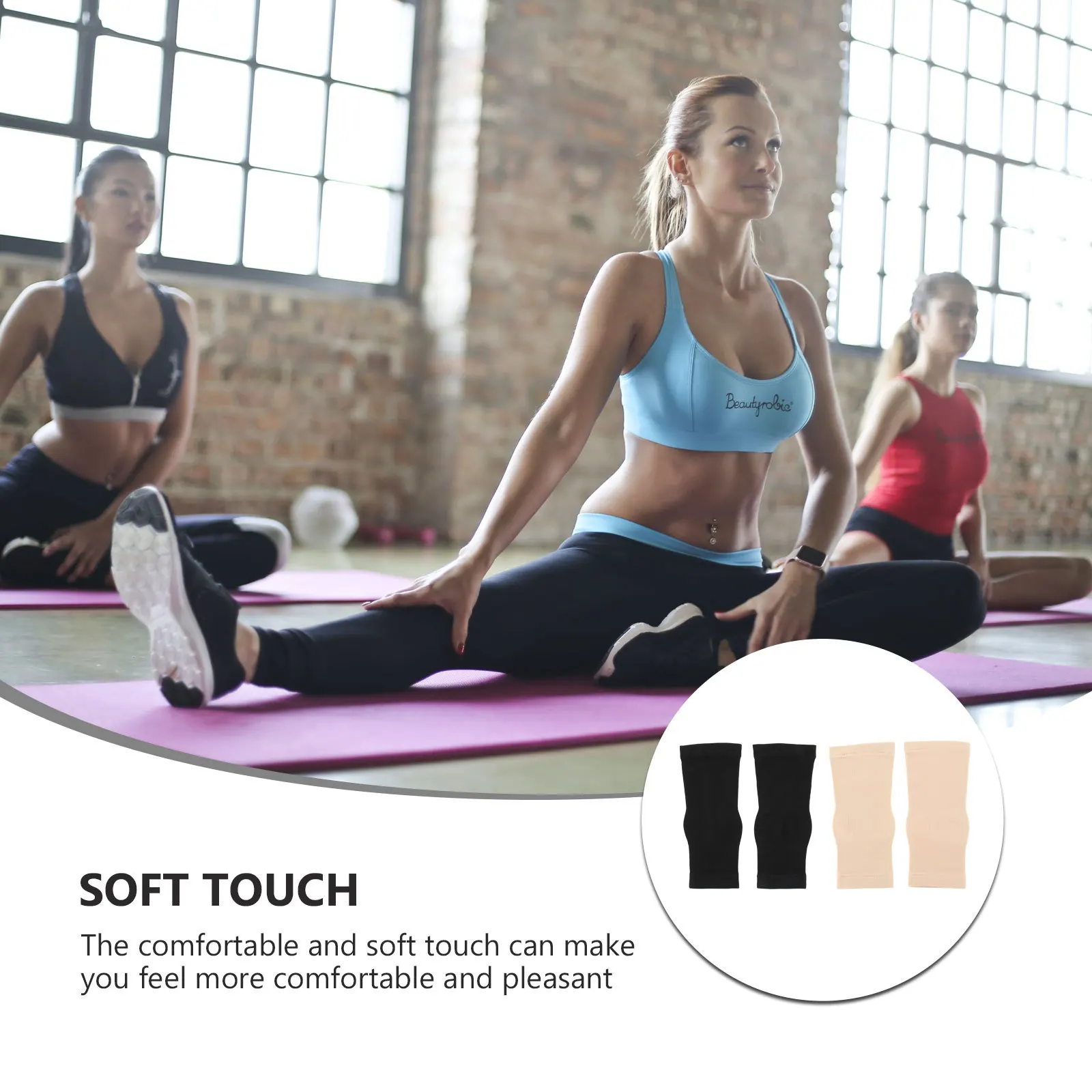 

2Pairs Ankle Support Socks Smooth Touch Healthy Eco-Friendly Material for Elastic Ankle Support Sleeve