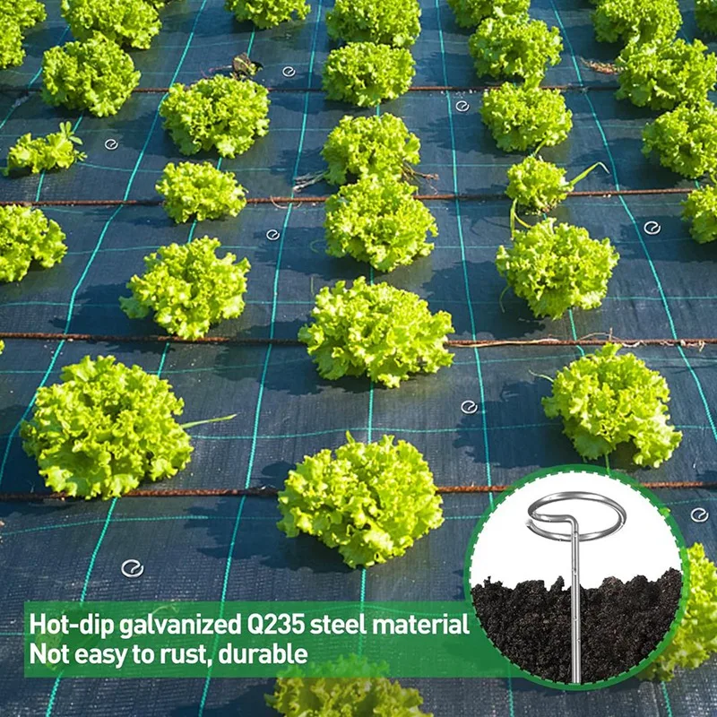 Landscape Staples 6In Rust-Resistant Galvanized Garden Staples Round Top Landscape Staples Ground Cover Fabric Staples