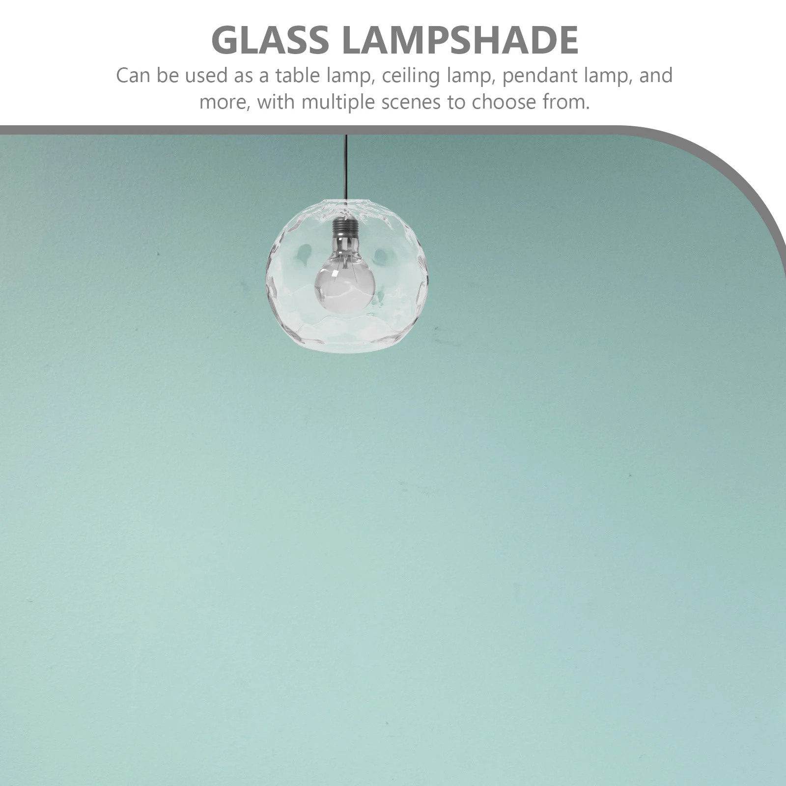 

Globe Glass Lamp Shade Replacement Round Durable Cover for Indoor Ceiling Pendant Light Small Lampshade Decorative Shade