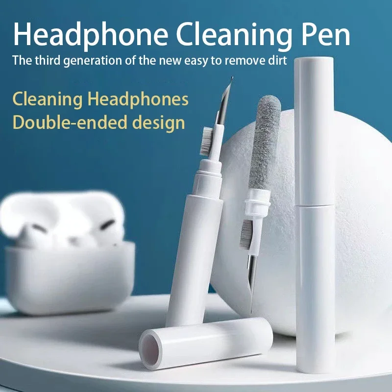 Clean Brush Pen Bluetooth Earphones Cleaner Kit for Airpods Pro 3 2 1 Multi-Function Cleaning Tool with Brush Flocking Sponge