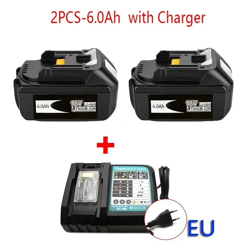 Battery 18v for Makita BL1850 BL1860 BL1850B BL1840 BL1830 screwdriver battery & charger 18v Replacement Power Tool Batteries