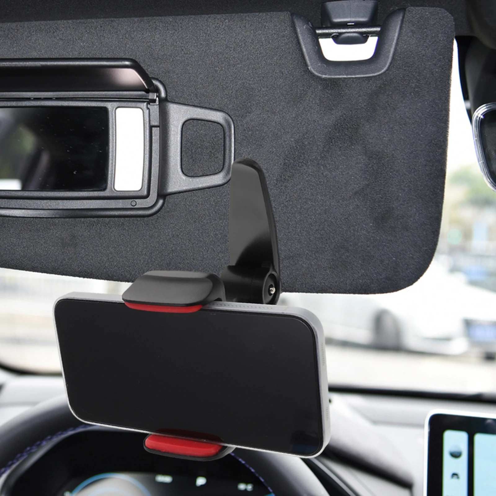 

Universal Car Phone Holder Sun Visor 360 Degree Rotating Mount Multi-Function Mobile Stand For Navigation Live Streaming
