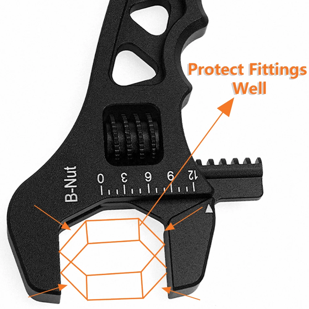 RASTP-3AN-12AN Adjustable AN Wrench Tool Aluminum Anodized Spanner For Hose End Fitting RS-OFI085