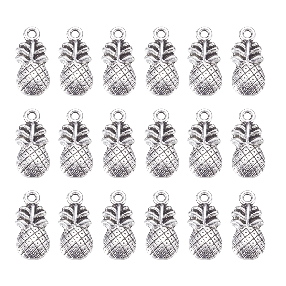 

50 шт., подвеска из сплава в форме ананаса для ожерелья, браслета, сделай сам, изготовление ювелирных изделий, подвески, аксессуары, ретро орнамент