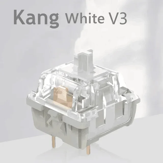KTT Kang White V3 Przełączniki Klawiatura mechaniczna Przełącznik liniowy 3-pinowy Niestandardowy przełącznik Cherry RGB SMD do gier Kompatybilny z Hot Swap MX Switch