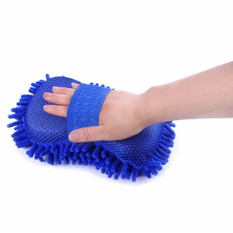 1Pcs Microfiber Car Washer Sponge Cleaning Car Care Detailing Brushes Washing Towel Auto Gloves Styling Accessories