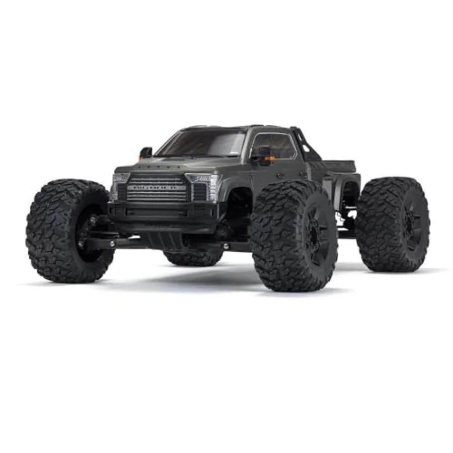 

RC Truck for off-road use, aluminum alloy chassis, black color, high-speed 6S 4WD brushless power system with RTR convenience