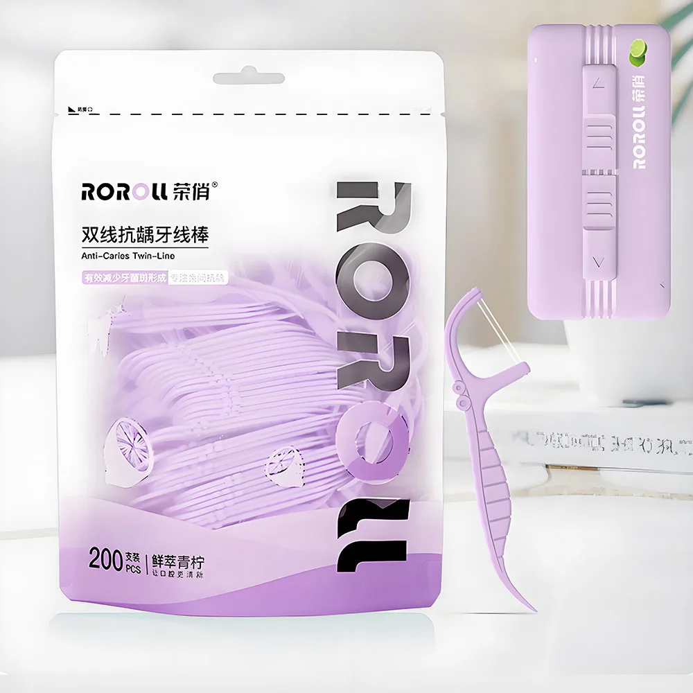 

Портативный автоматический набор для путешествий: одноразовая зубная нить с двойной нитью для гигиены полости рта и чистки зубов