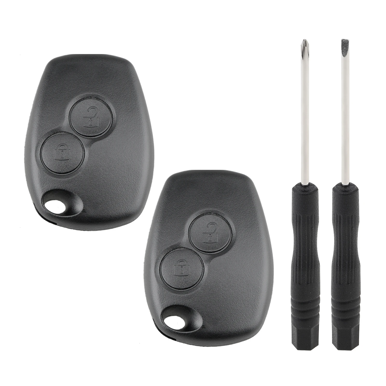 

2pcs 2 Buttons Car Remote Fob Case Shell Fit for Renault Sandero Kangoo Clio Fluence DACIA Logan Duster Laguna Espace Key Cover