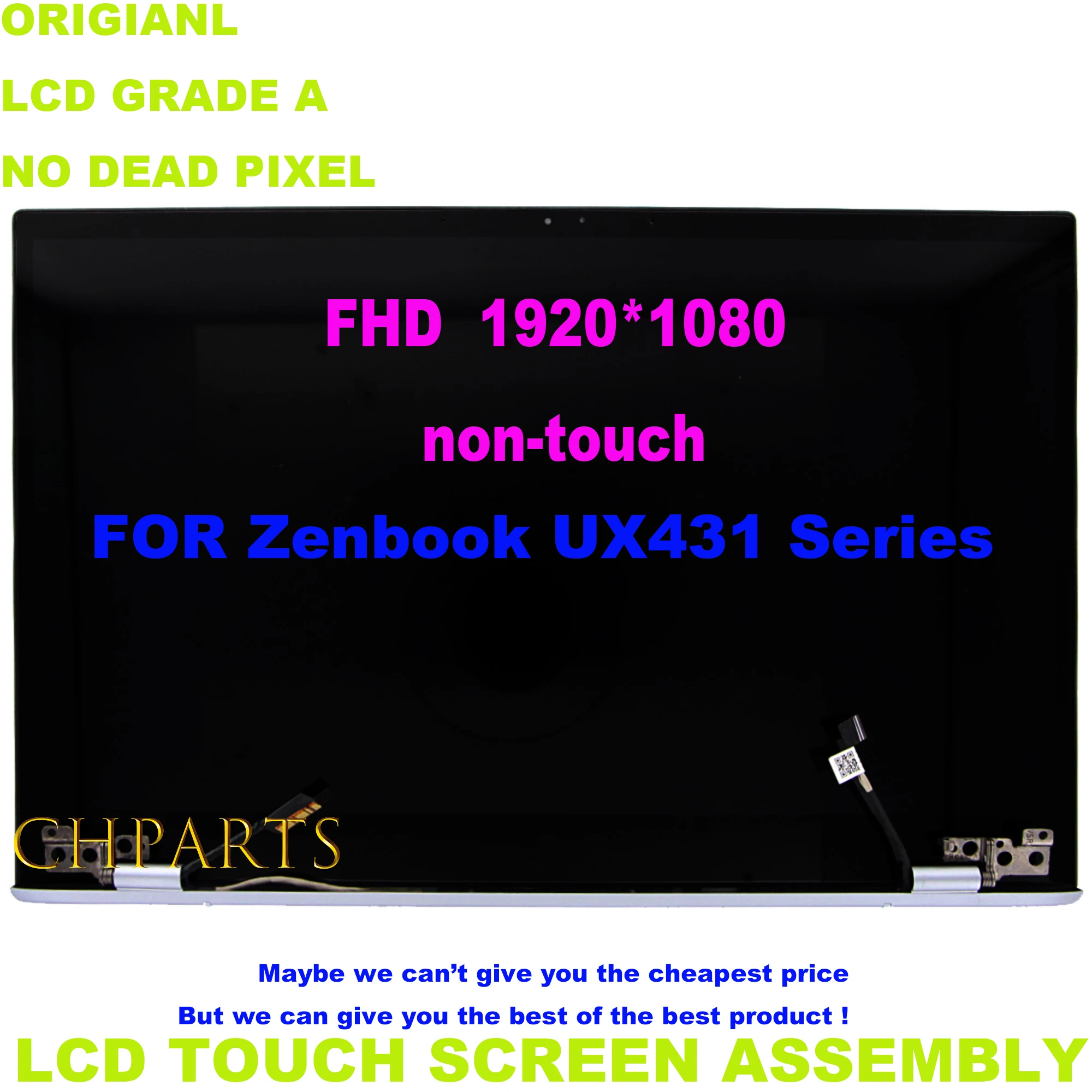 

14" FHD Non-touch For Asus Zenbook UX431 UX431FA Series Laptop LED Display Screen Replacement Full Assembly Panel