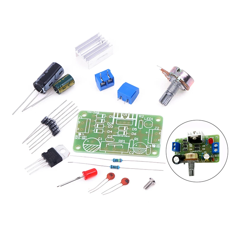 [hot] DC Circuit Experiment Electronic Component DIY Teaching Training Parts LM317 Continuous Adjustable Power Supply Kit