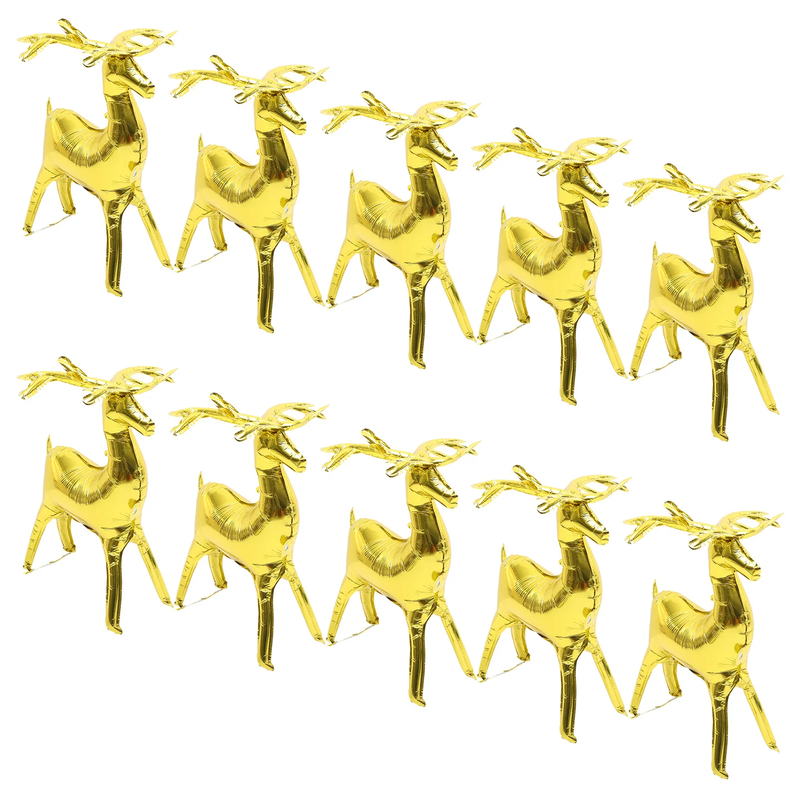 

10Pcs Cartoon Deer Balloon Aluminum Film Shiny Birthday Christmas Party Decoration Supplies Reusable Metallic