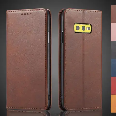 Magnetic attraction Leather Case for Samsung Galaxy S10E G970F/U/W 5.8" Holster Flip Cover Case Wallet Phone Bags Fundas Coque