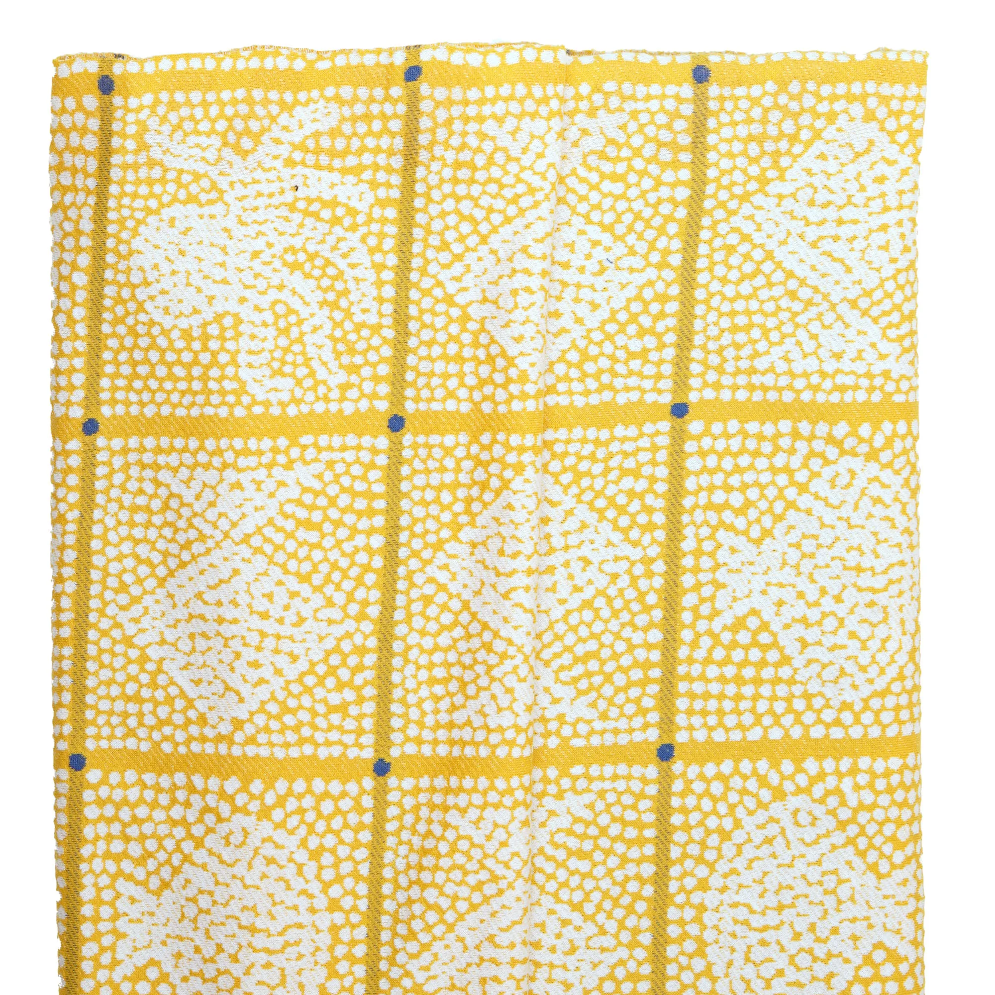 

Желтая хлопковая трикотажная ткань с морским и цветочным узором в клетку, мраморный принт, бренд SUD, материал для домашнего творчества и рукоделия, профессиональный дизайн