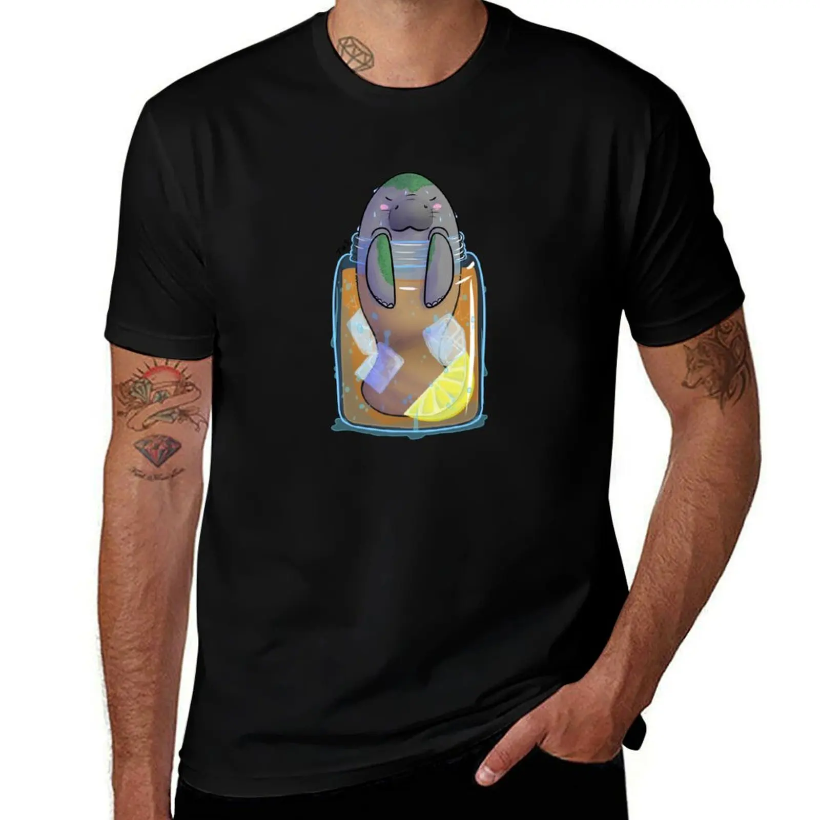 

Mason Jar Manatea T-Shirt printed t shirts for man man t shirts for men T-Shirt