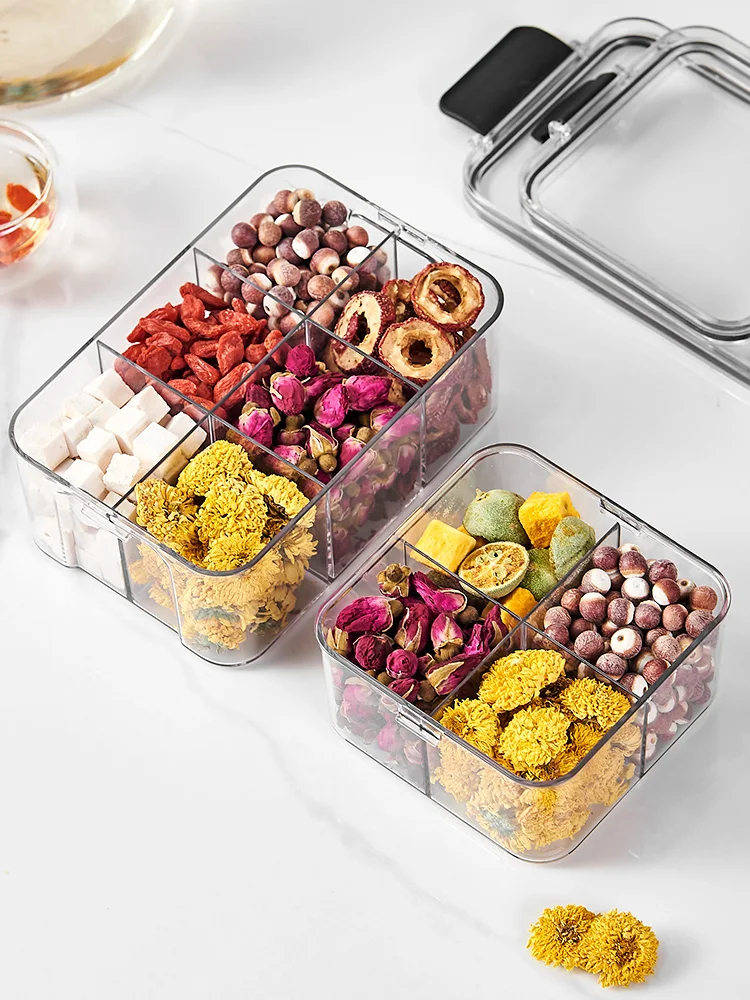 صندوق مقصورات تخزين المطبخ المنزلي، صناديق يومية بسيطة مقاومة للرطوبة، أطباق للوجبات الخفيفة المربعة بلون سادة لسطح المكتب