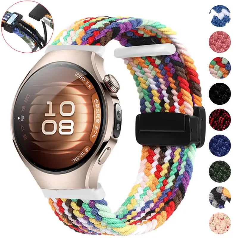 20mm 22mm geflochtenes Nylonarmband für Huawei Watch 5 46mm Magnetverschluss-Armband für Huawei Watch GT2/3 42mm GT5 6/GT5Pro 6Pro46mm