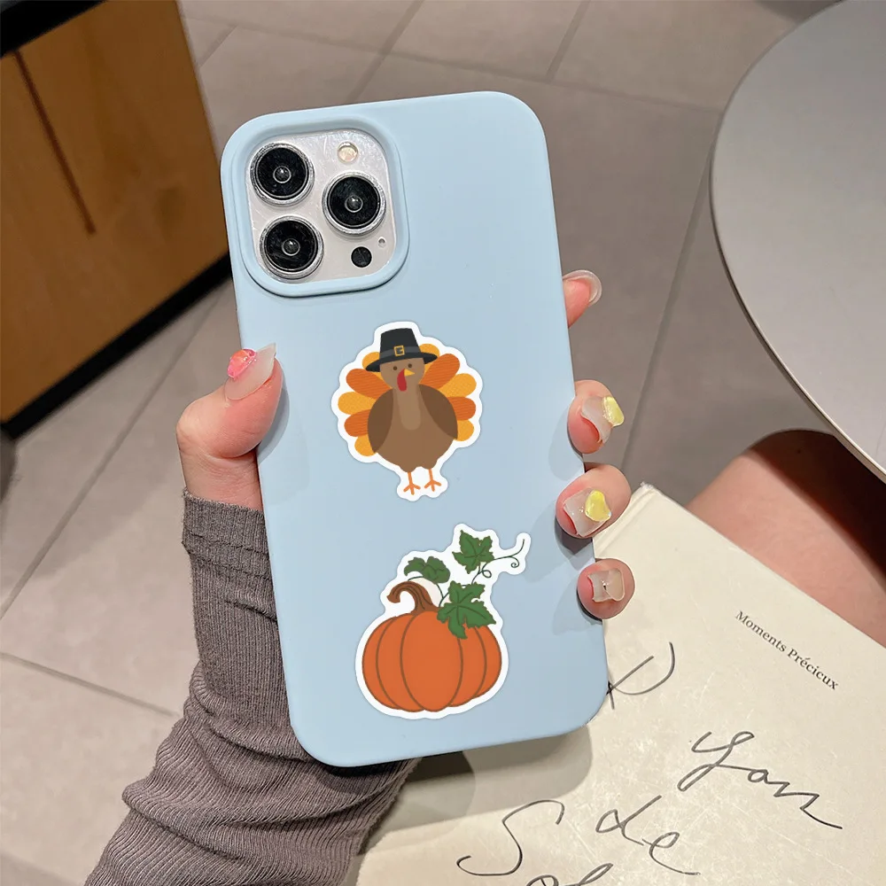 10/30/55/110 قطعة عيد الشكر عيد الفصح الكتابة على الجدران ملصق اليقطين تركيا الكرتون ملصق مائي دفتر الهاتف كأس الغيتار سيارة ألعاب أطفال