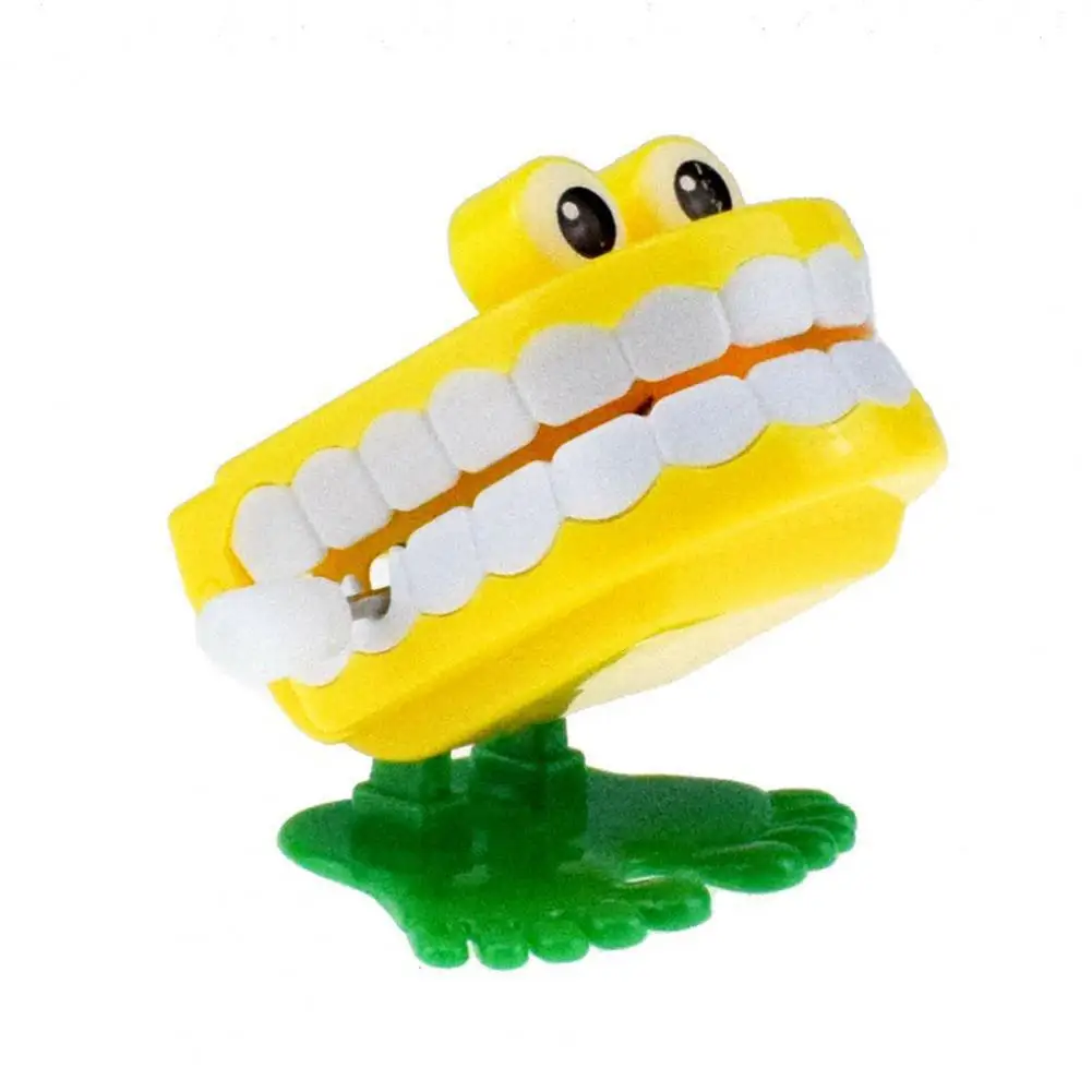 Halloween Clockwork Toy Jumping Denture Prank Toy