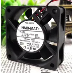 Original CPU Fan for NMB 2408NL-05W-B50 24V 0.09A 6CM Frequency Converter Cooling Fan 6020 60X60X20mm