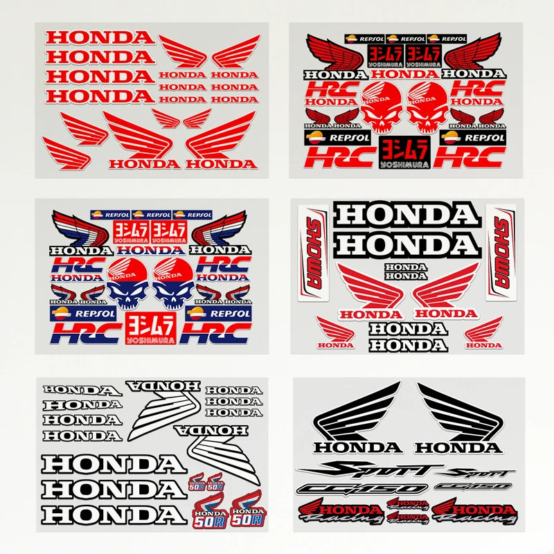 Stickers Moto Sticker Auto Body Bumper For Honda Windows Motorcycle Helmet Laptop Walls Vinyl Decal Car Tuning