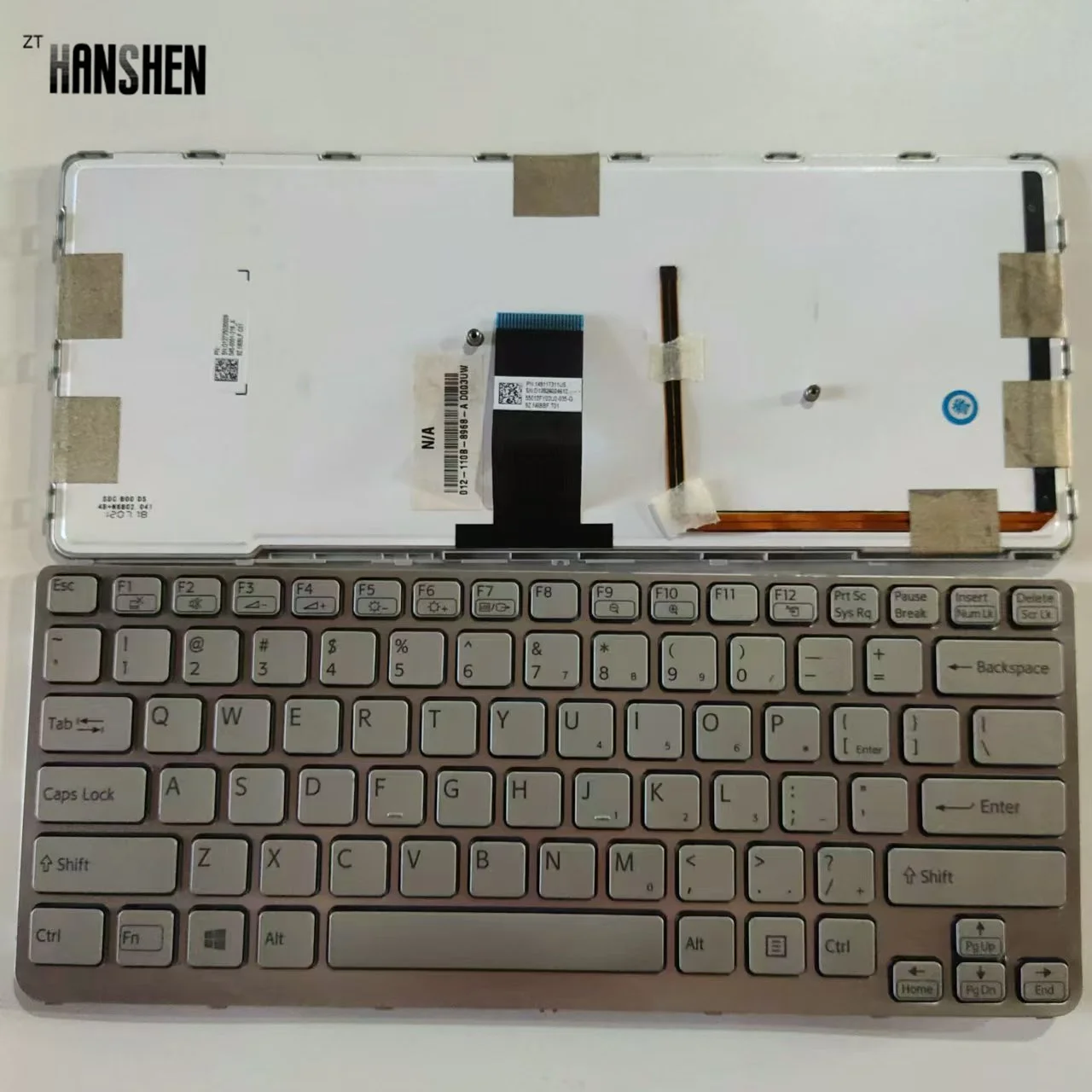 Teclado retroiluminado dos EUA para Sony VAIO, SVE 14, SVE14, SVS14, SVE14A, SVE14A18ECH, E14A18ECS, E14A17ECP, E14A17ECW, Layout dos EUA