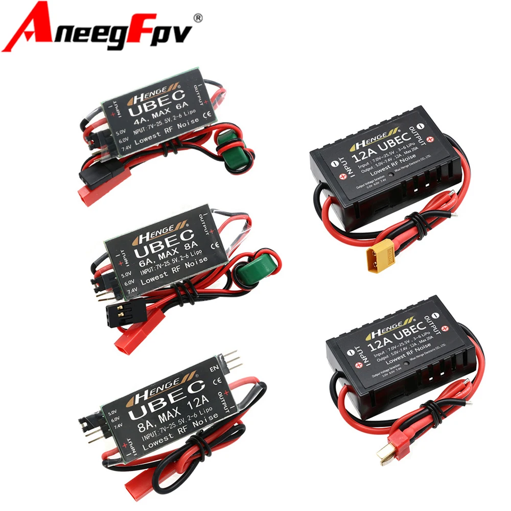 HENGE 4A 6A 8A 12A UBEC 5V 6V 7.4V Modalità di commutazione BEC Stabilizzatore di tensione per aerei RC Accessori batteria per barche