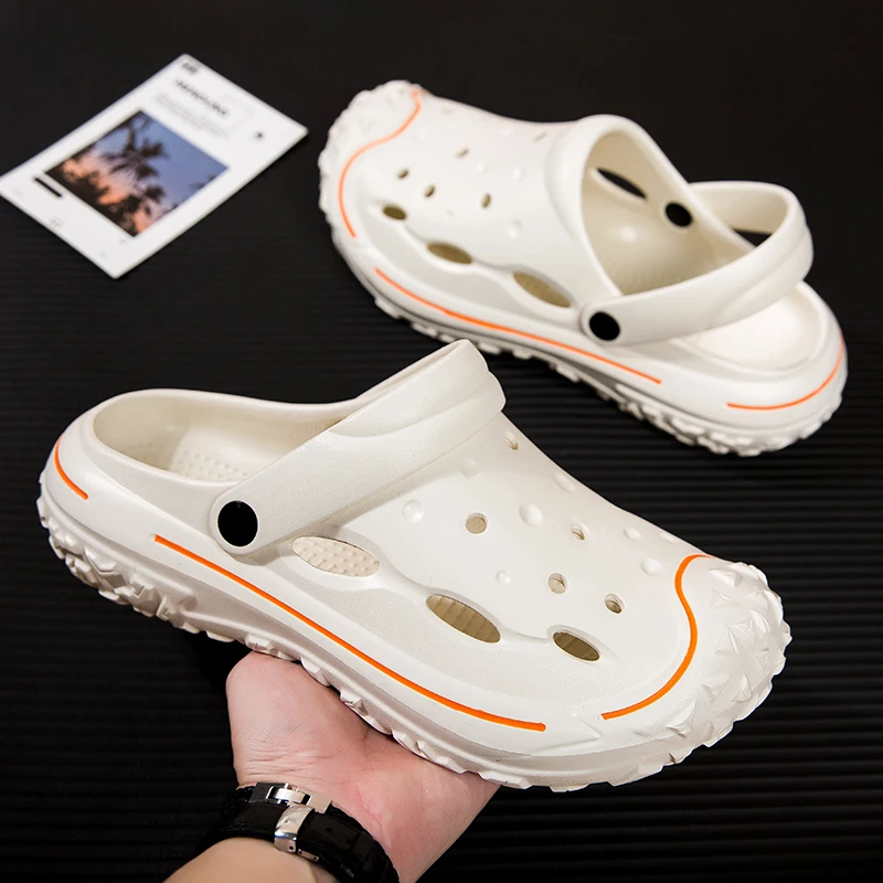 

Summer Men's Sandals 2024 Trending Design Platform Clogs Non-slip Casual Garden Shoes Men Fashion Outdoor Beach Slippers For Men