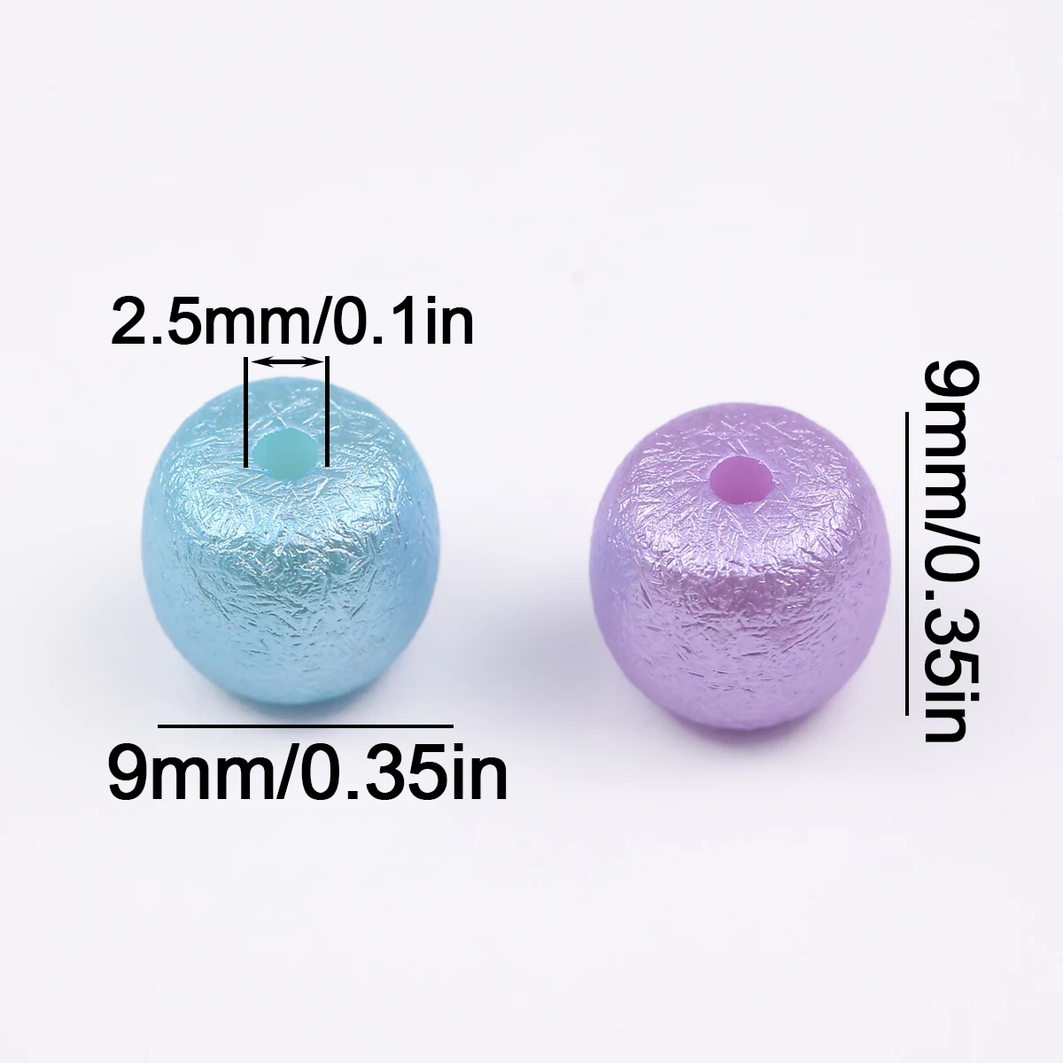 9mm 30/60/120Pcs Macaron-coloured Round Acrylic Loose Beads Ideal for Making Your Own Jewellery Such as Bracelets and Necklaces