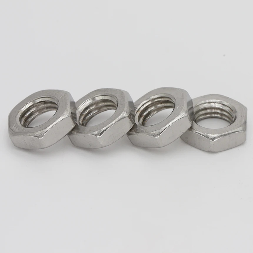 M4 M5 M6 M8 M10 M12 M16 M18 M20 316 Stainless Steel 316ss Metric Thread Nuts DIN439 Hexagon Hex Thin Nut