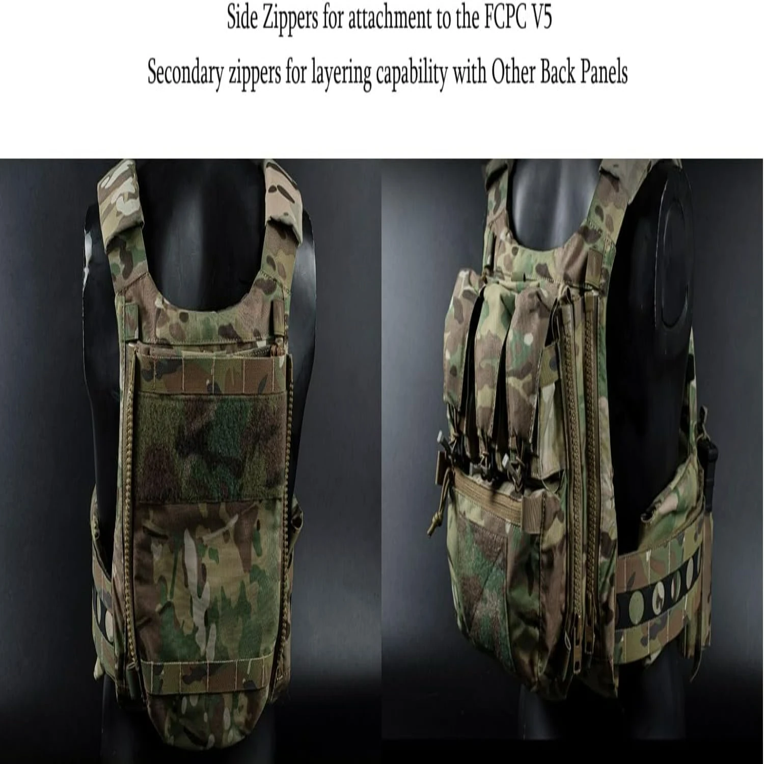 Durable and High-performance Lightweight 3L Tactical GYDEHUTJ V5 PC Back Panel Water Bag for Airsoft Vest, High-capacity Zip Clo